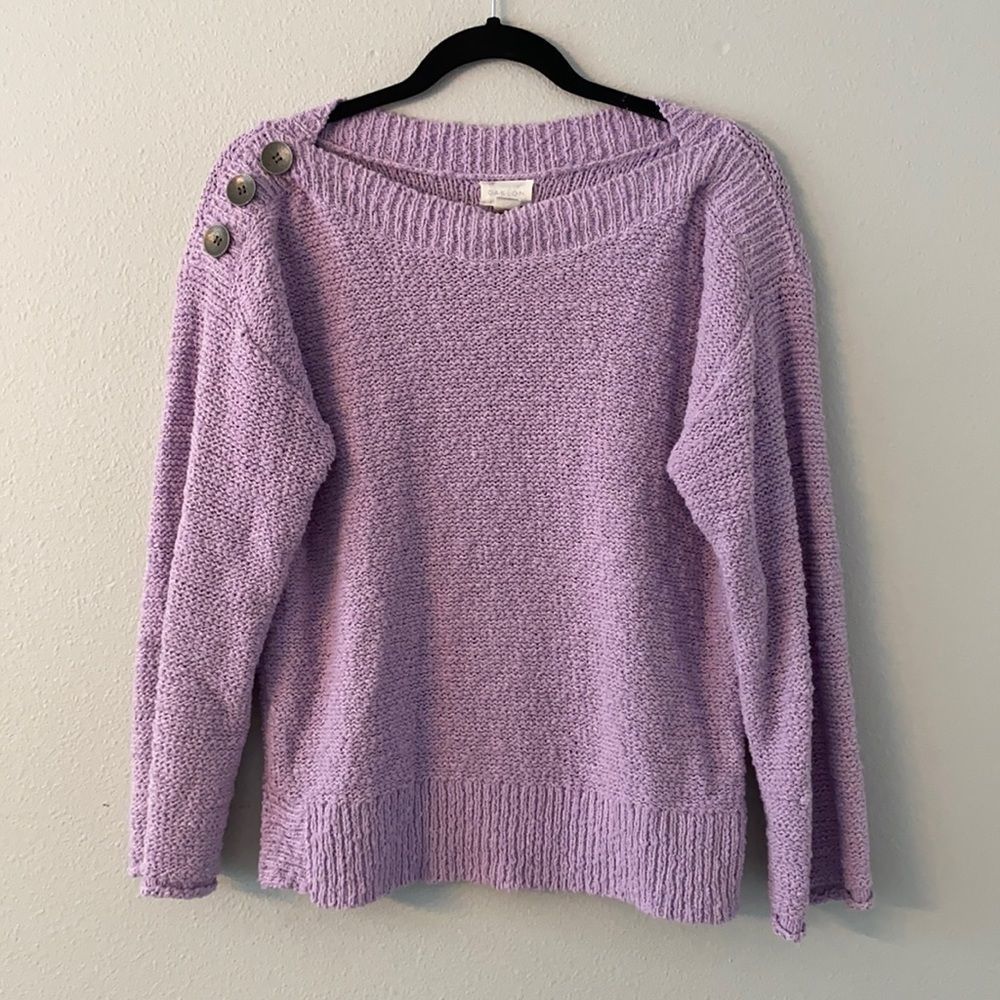 Caslon Knitted Sweater in Purple